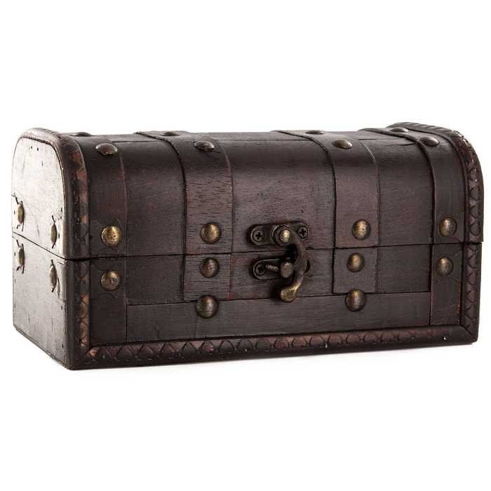Small Red Brown Double Banded Trunk Box Hobby Lobby 1000488